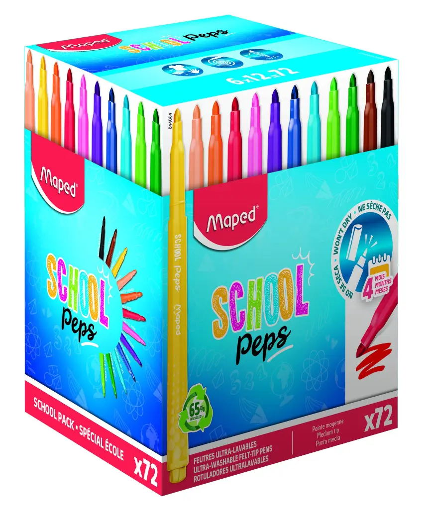 844004_R01-FELT TIP PENS SCHOOL PEPS 2.0 X72 SCHOOL PACK.webp