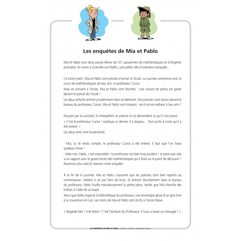 LES ENQUETE DE MIA ET PABLO