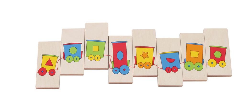 PUZZLE EN BOIS, LE TRAIN DES FORMES-10 PIECES