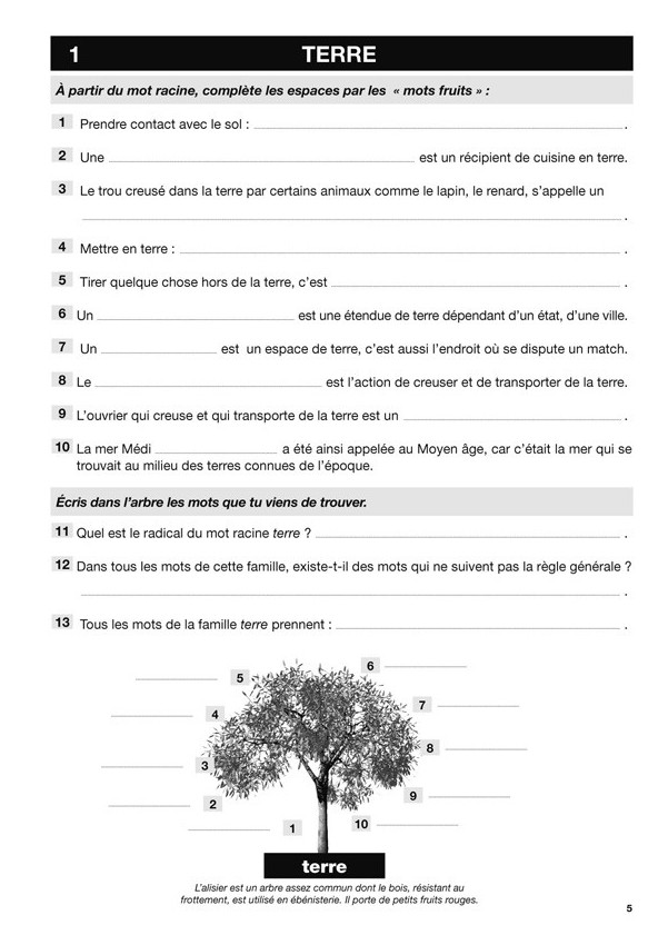L'ARBRE AUX MOTS, 4EME-6EME PRIM