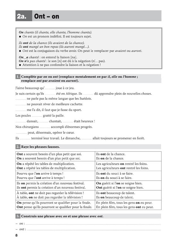 200 EXERCICES D'ORTHOGRAPHE