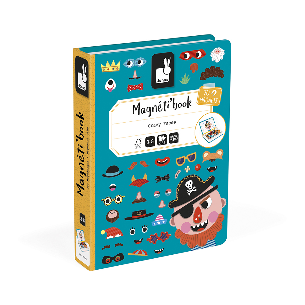 MAGNETI'BOOK CRAZY FACES GARCONS* NOUVEAU
