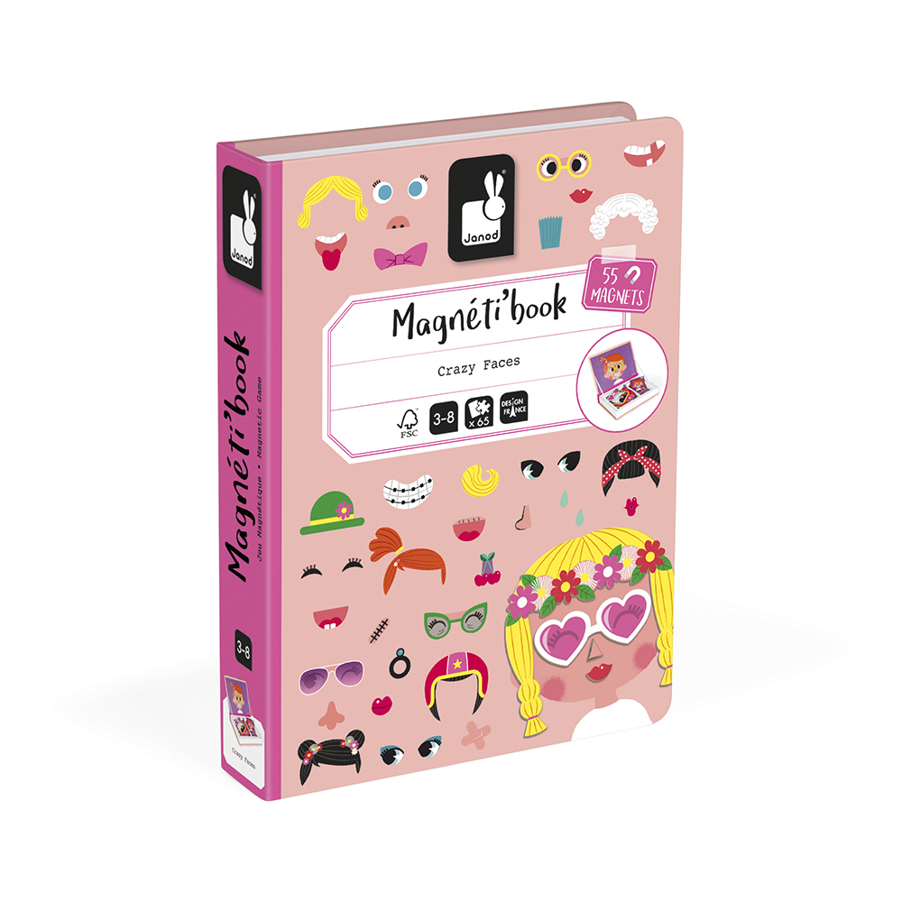 MAGNETI'BOOK CRAZY FACES FILLE* NOUVEAU