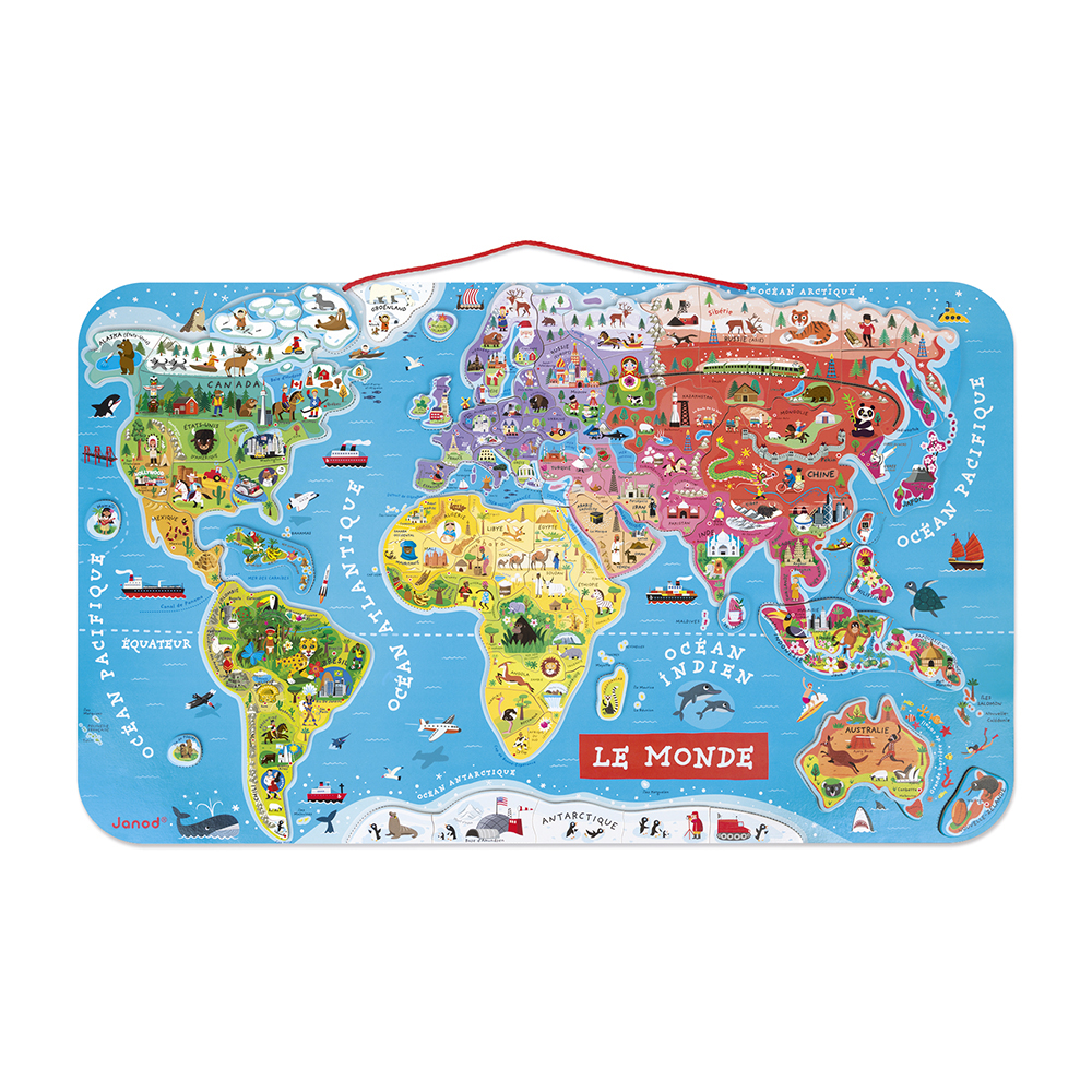 PUZZLE MAGNETIQUE MONDE, 92 PCS* NOUVEAU