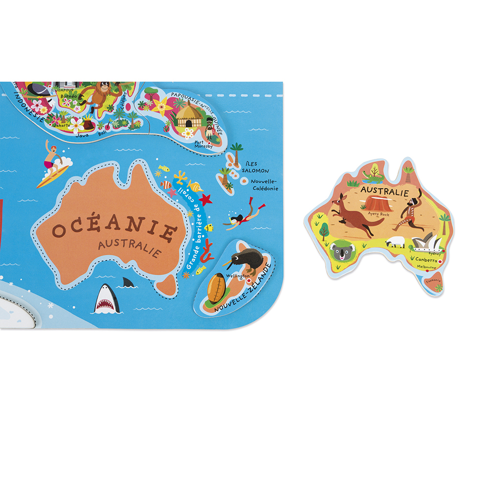 PUZZLE MAGNETIQUE MONDE, 92 PCS* NOUVEAU