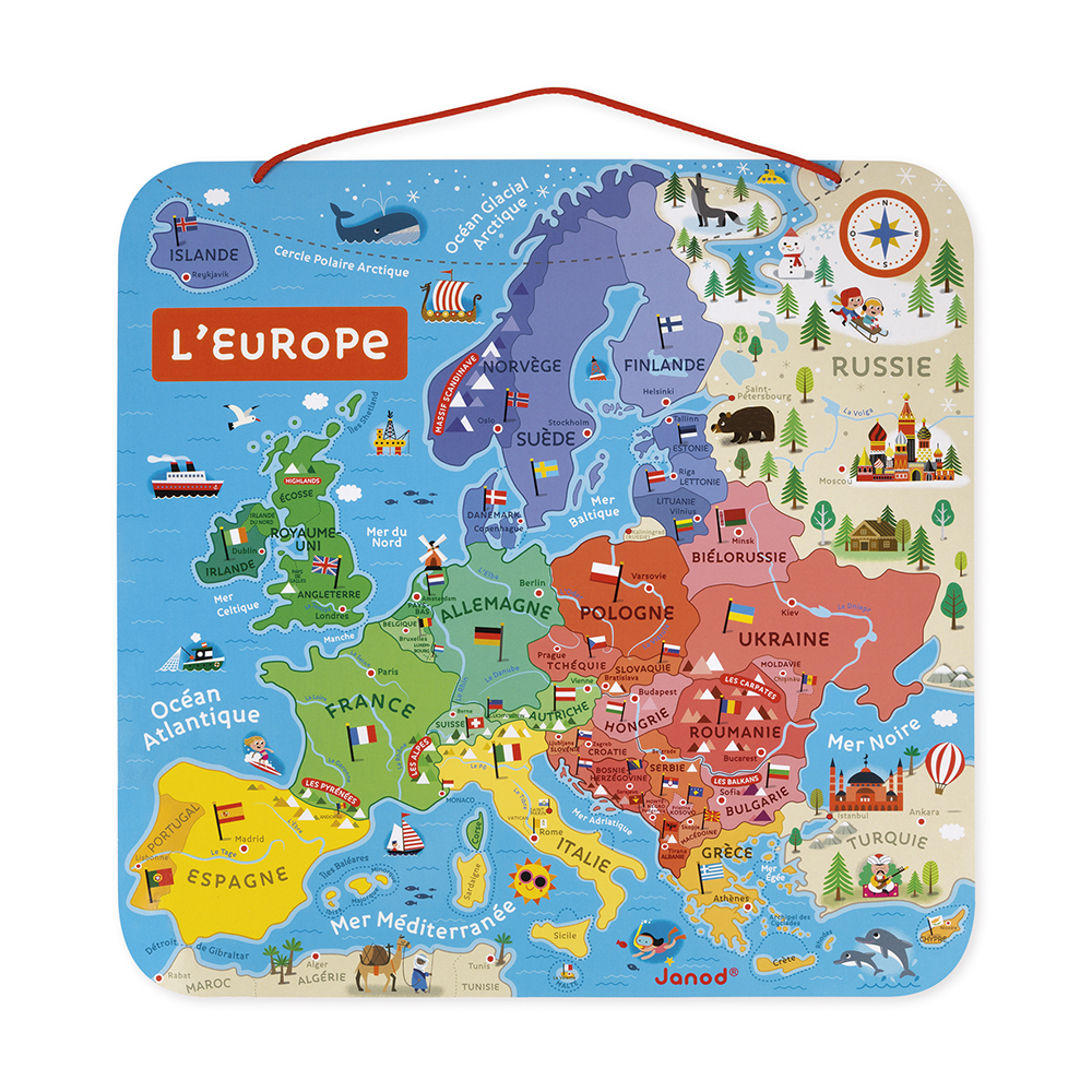 PUZZLE MAGNETIQUE CARTE D'EUROPE, 40 PCS* NOUVEAU