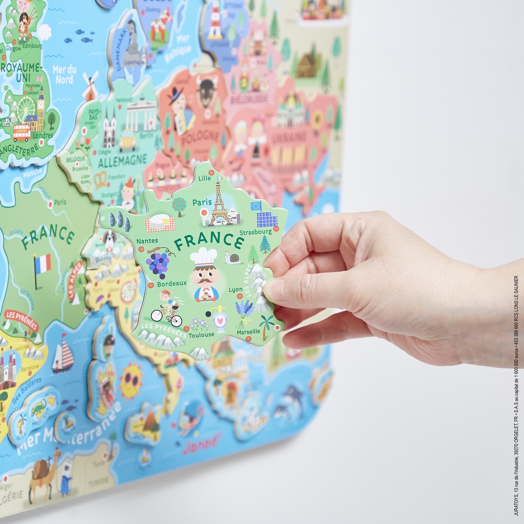 PUZZLE MAGNETIQUE CARTE D'EUROPE, 40 PCS* NOUVEAU