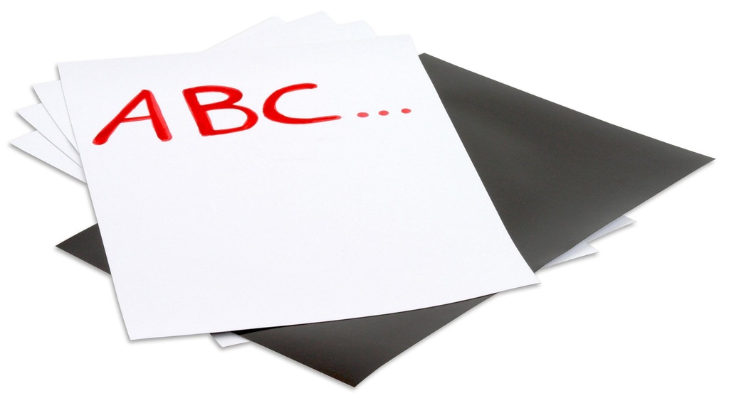 FEUILLE MAGN.BLANCHE A4, LOT DE 5