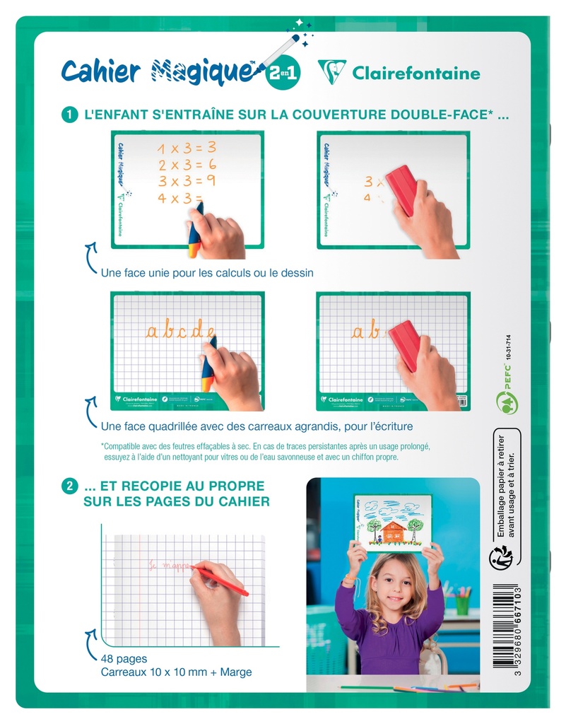 CAHIER MAGIQUE 17X22CM 10MM
