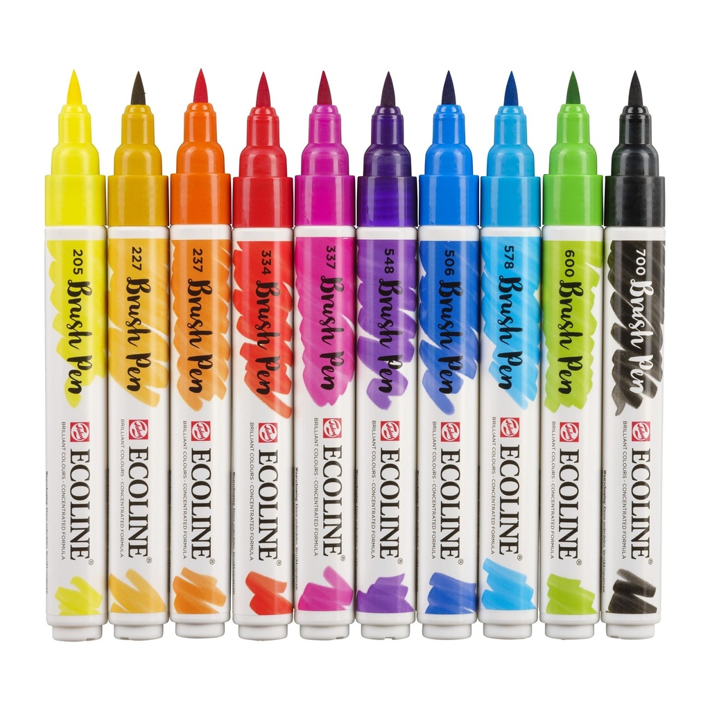 ECOLINE BRUSH PEN, SET DE 10 * NOUVEAU