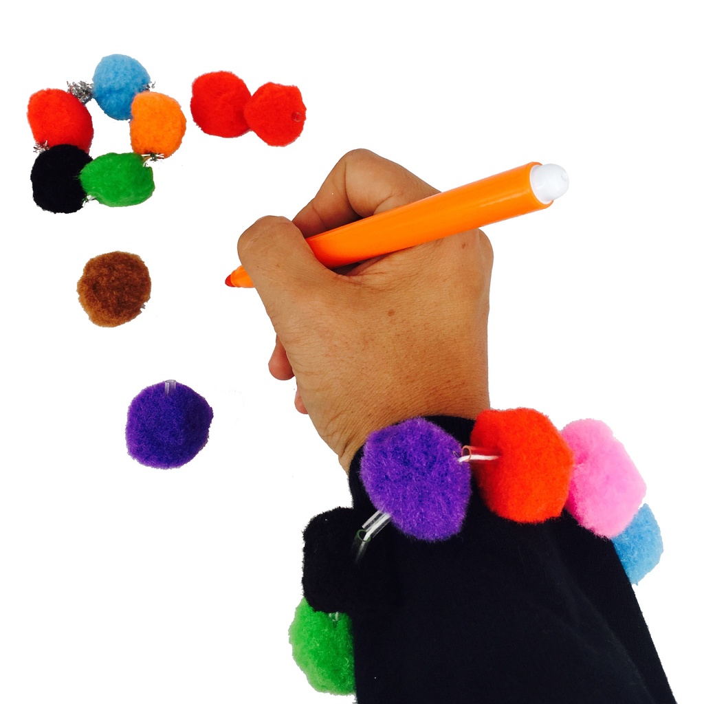 POMPONS A TROUS, 100 PCS