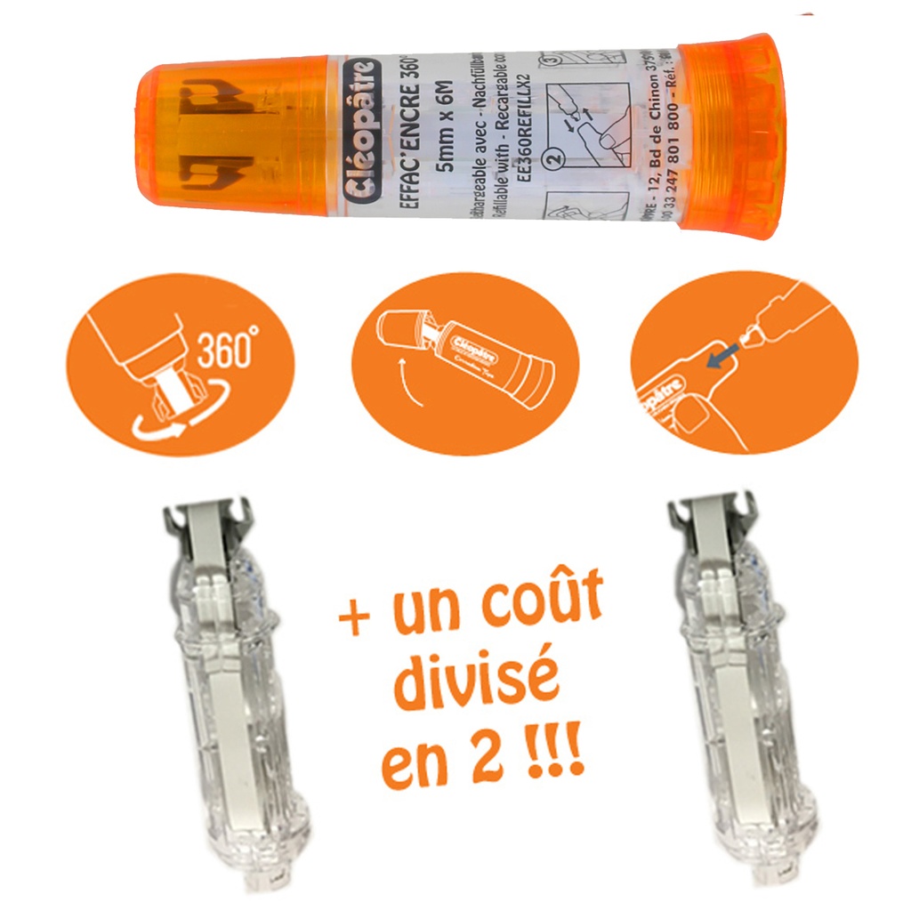 CORRECTEUR CLEOPATRE RECHARGEABLE*NOUVEAU