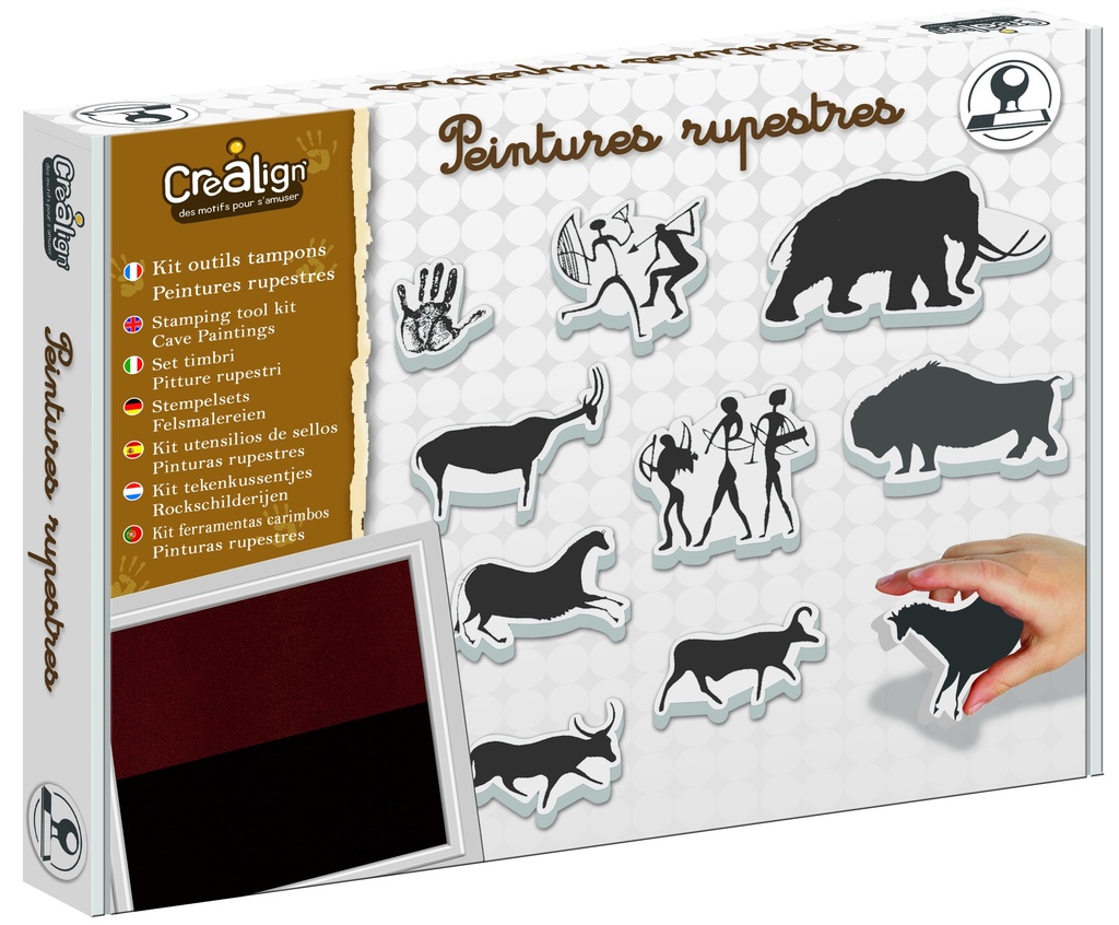 KIT OUTILS TAMPONS "PEINTURES RUPESTRES"* NOUVEAU