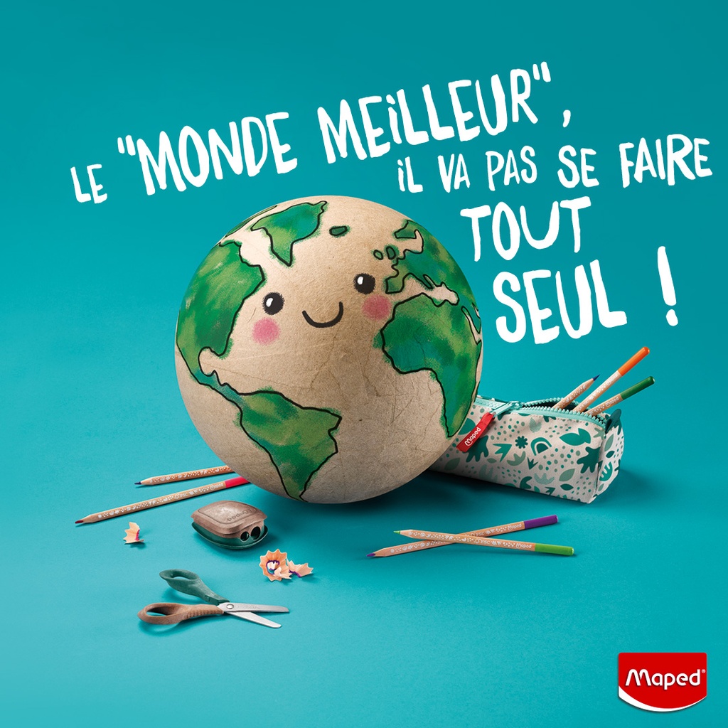 CISEAUX ViVo MAPED DROITIER 12CM SMILING PLANET*NOUVEAU