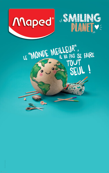 CRAYON DE COULEUR SMILING PLANET, ETUI DE 12* NOUVEAU