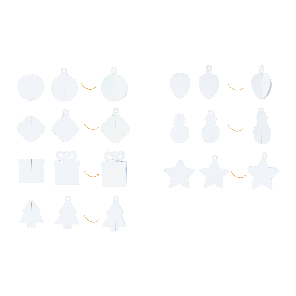 SUSPENSIONS DE NOEL 3D, LOT DE 25* NOUVEAU