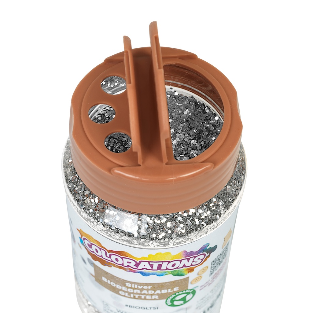 PAILLETTES BIODEGRADABLE ARGENT, POT DE 113GR* NOUVEAU