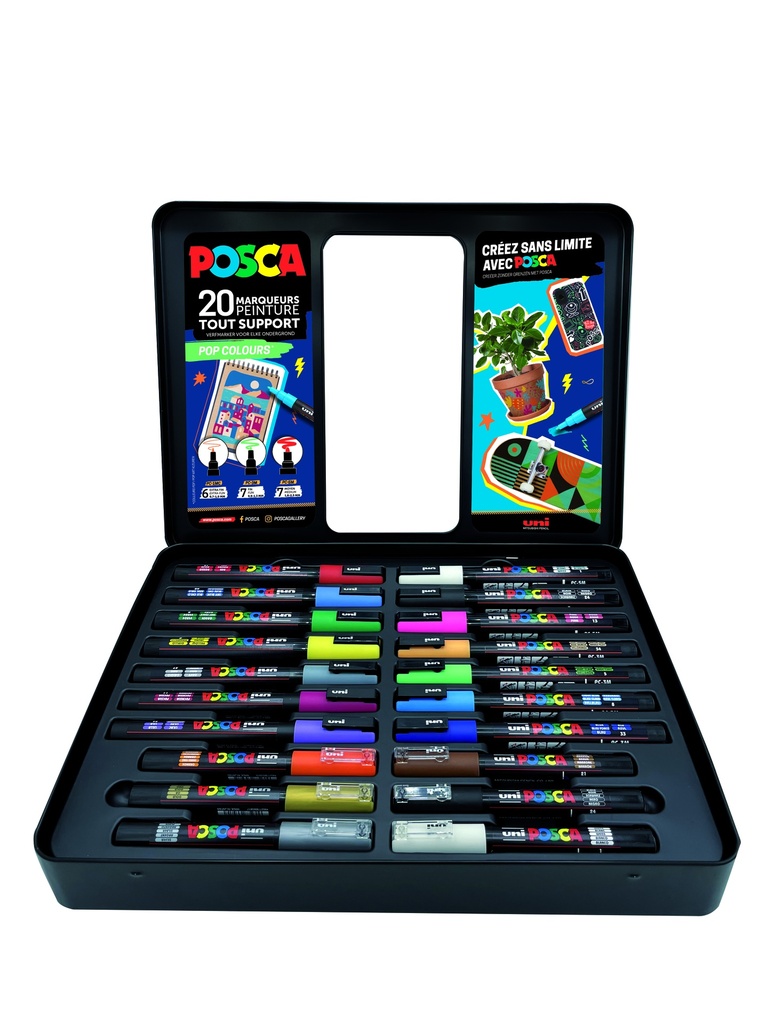 MALETTE POSCA POP COLOURS/20 * NOUVEAU