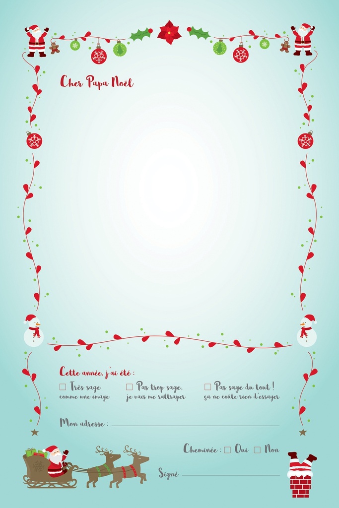 KIT LETTRES AU PERE NOEL* NOUVEAU
