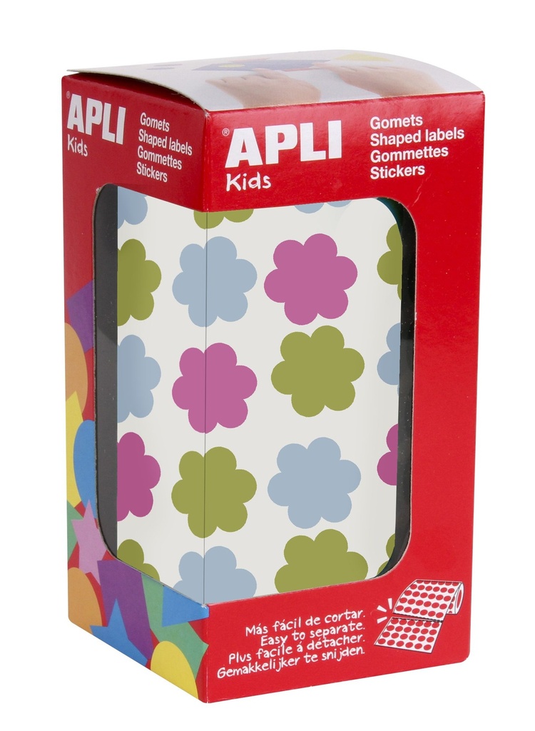 GOMMETTES ADHESIVES FLEURS, LE ROULEAU