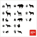 GOMMETTES ADHESIVES EMPREINTES ANIMAUX, LE ROULEAU* NOUVEAU