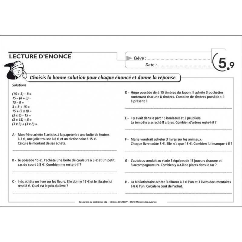 RESOLUTION DE PROBLEMES, 3-4E PRIM.