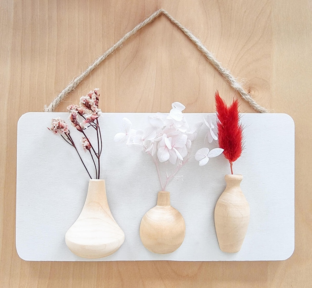 DEMI MINI VASES EN BOIS