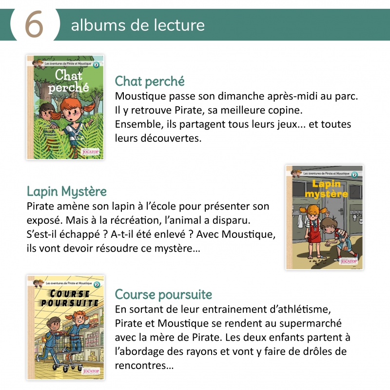 LES AVENTTURES DE PIRATE ET MOUSTIQUE, LES 6 LIVRE- NIVEAU 2