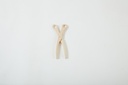 PINCES CISEAUX EN BOIS, SET DE 4
