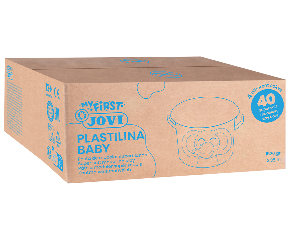PLASTILINA BABY, 4 BOÎTES DE 40 PAINS