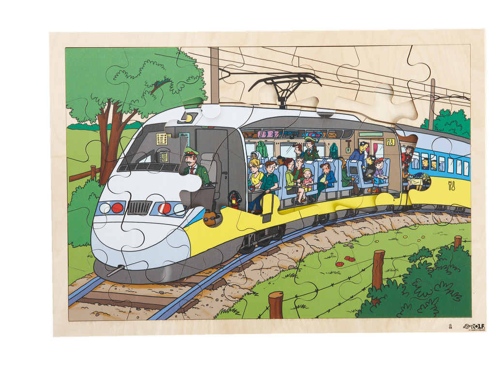PUZZLE 2 NIVEAUX LE TRAIN, 60 PIÈCES