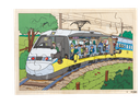 PUZZLE 2 NIVEAUX LE TRAIN, 60 PIÈCES