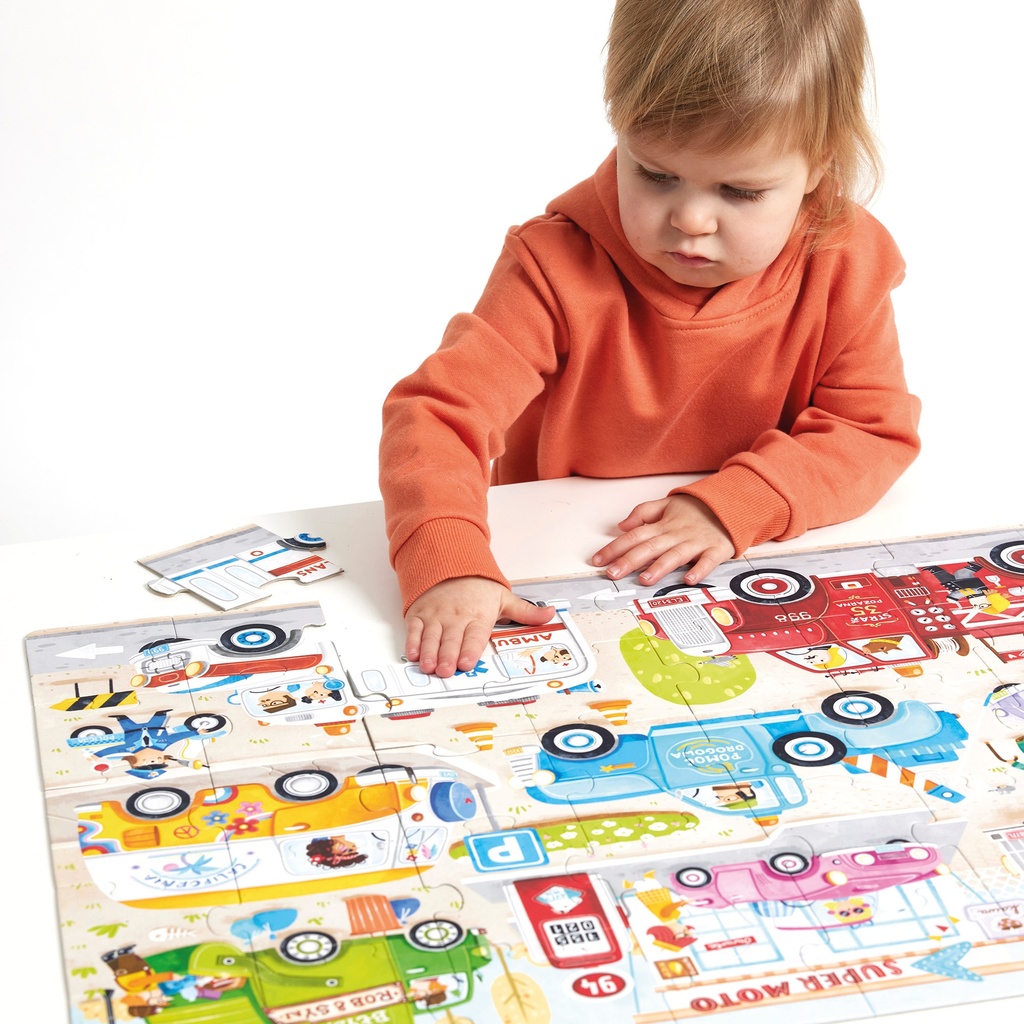 PUZZLE JUMBO LES VOITURES, 40 PIÈCES
