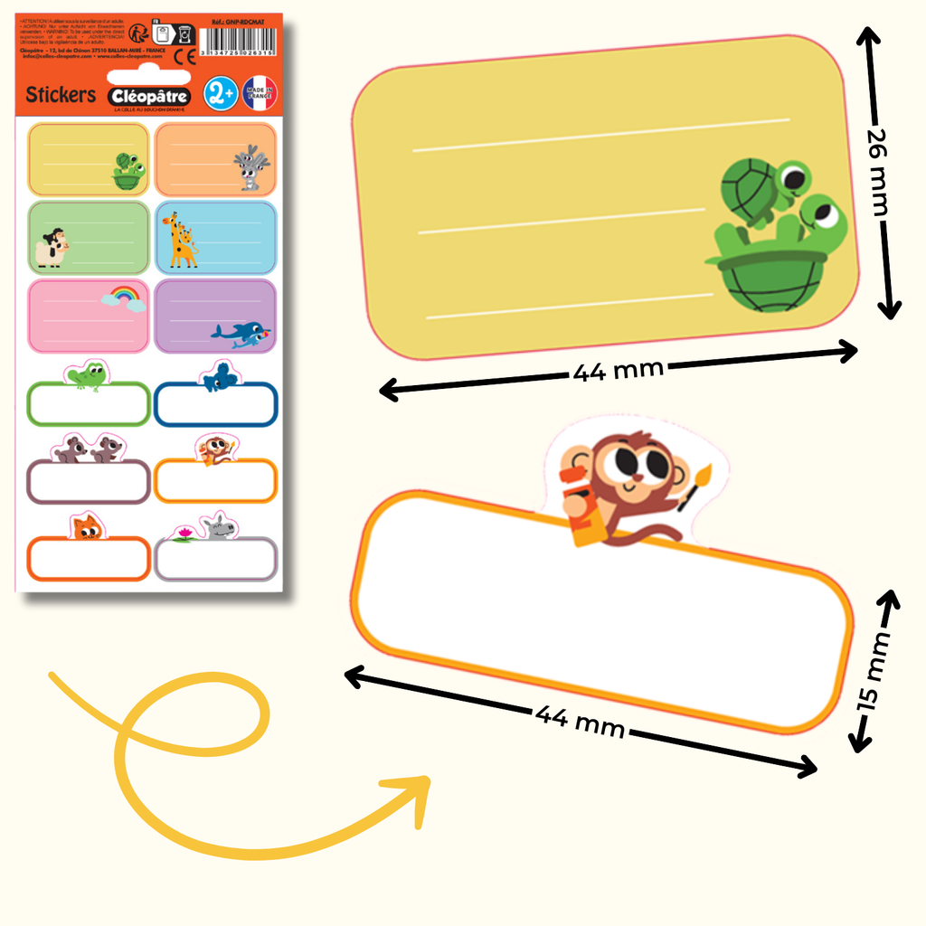 ETIQUETTES MATERNELLE, 1 PLANCHE