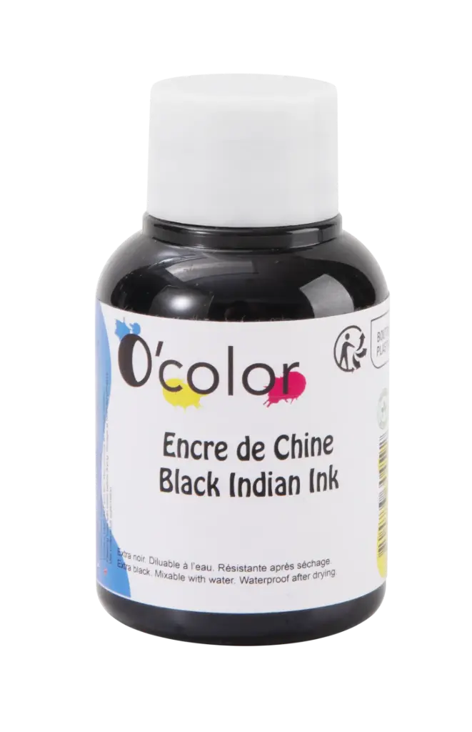 ENCRE DE CHINE NOIRE , POT DE 60CC