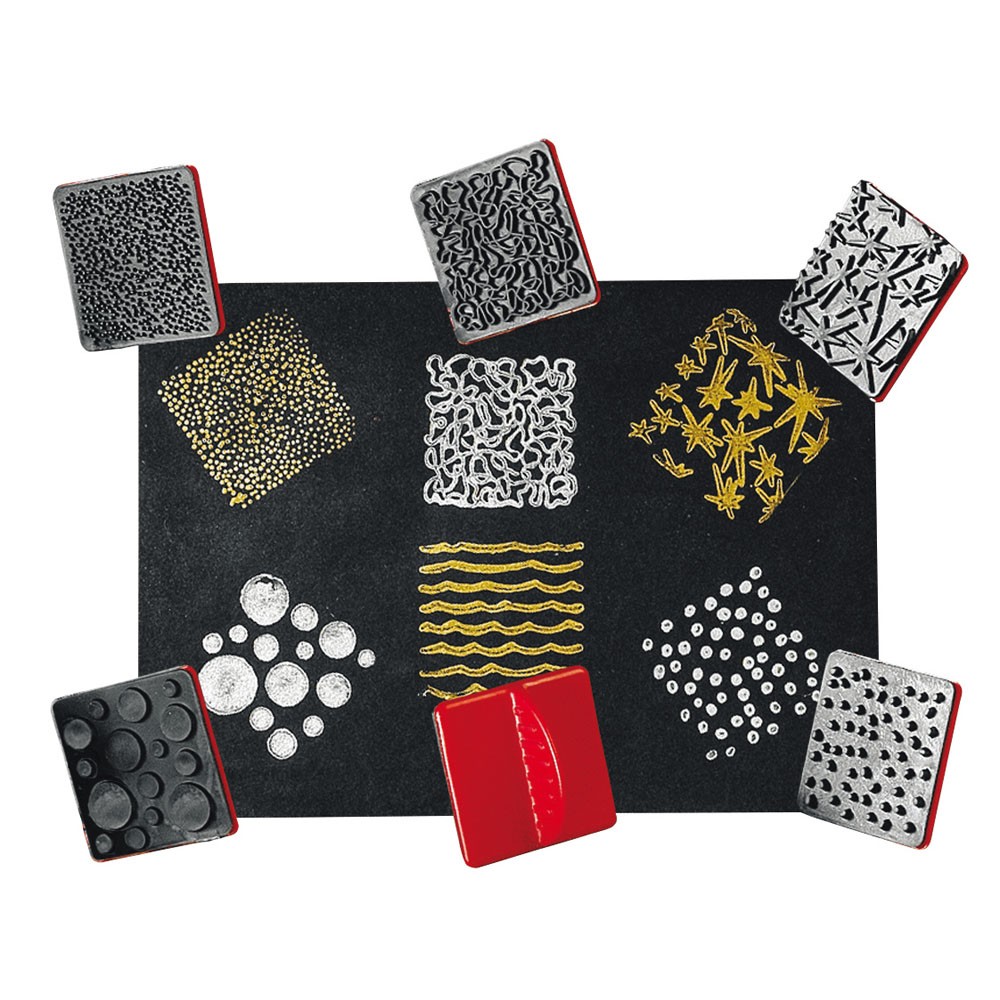 PATTERNED STAMPS / SET OF 6 ASSORTED