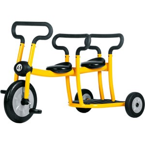 TRICYCLE 2 PLACES JAUNE
