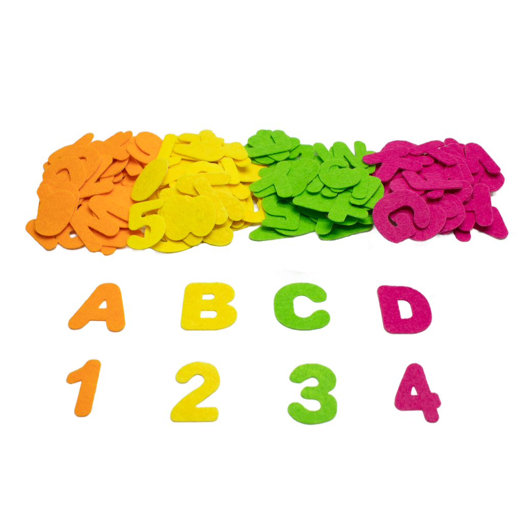 FELT PATTERNS + LETTERS, BAG OF 150