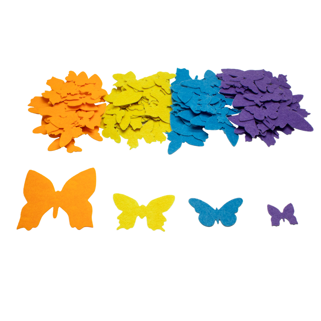 FELT BUTTERFLIES, BAG OF 150