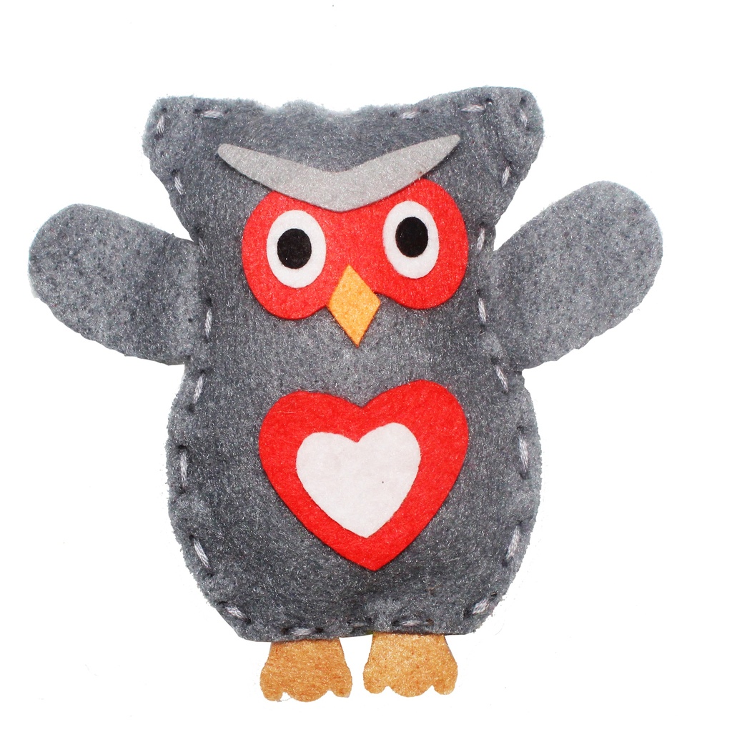 HIBOU À COUDRE EN FEUTRINE, PIÈCE