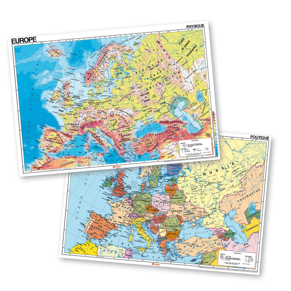CARTE D'EUROPE 2 FACES