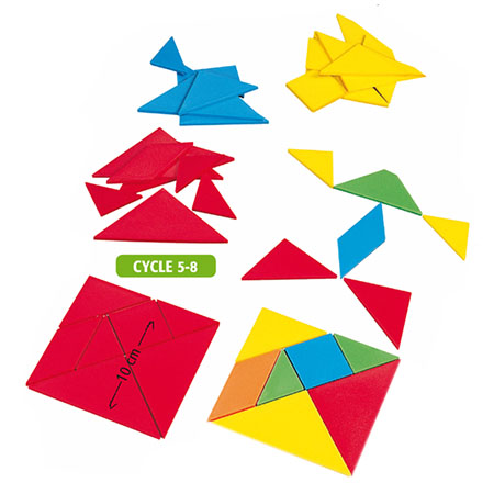 Tangrams, 4er-Set, sortiert