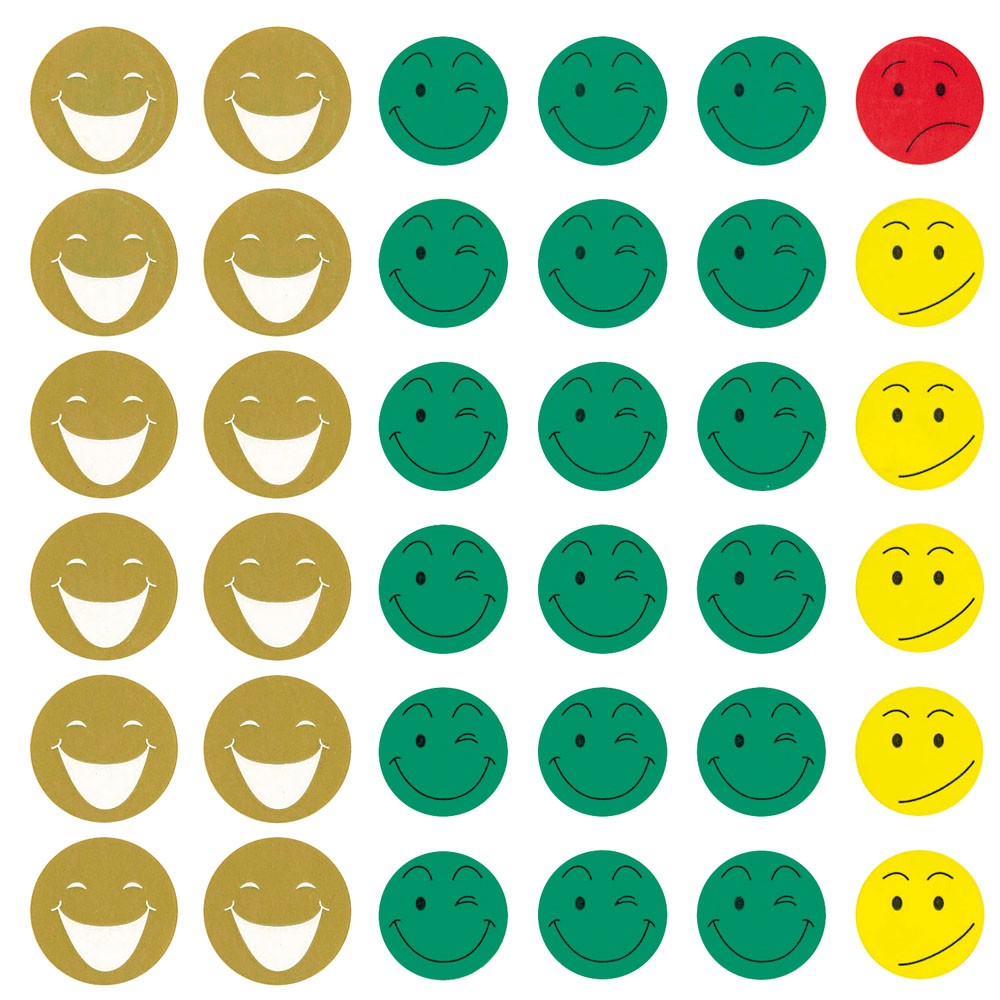 Mr. Smiley-Aufkleber, 12 Blatt