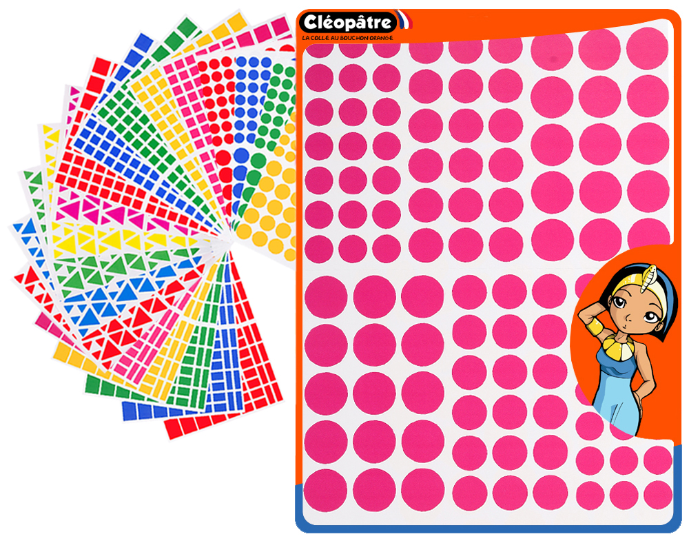 ADHESIVE STICKERS GEOGRAPHIC SHAPES, 20 SHEETS