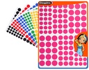 RONDE ZELFKLEVENDE STICKERS, 18 VELLEN