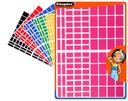 RECTANGULAR ADHESIVE STICKERS, 18 SHEETS