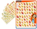 GOMMETTES ADHESIVES FEUILLES, 16 PLANCHES