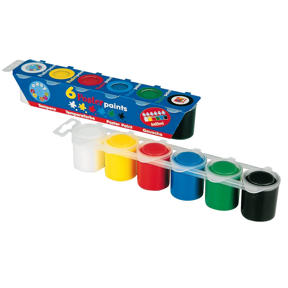 Gouache-Box mit 6 Gläsern à 25 cm³