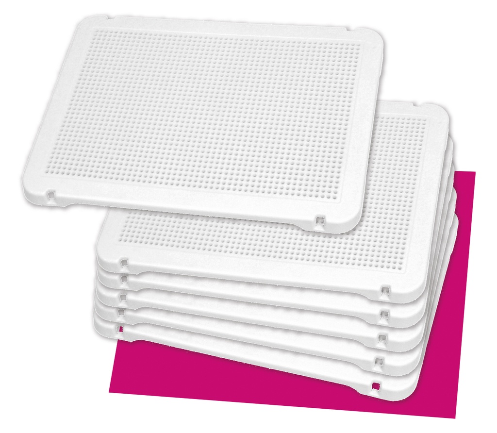WHITE GRID "MOSAICS", 21X31CM