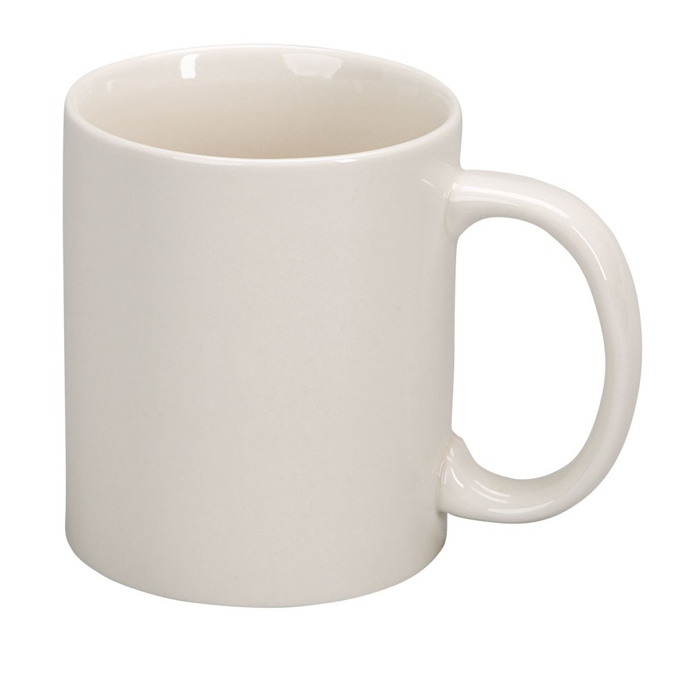 WITTE PORSELEINEN MOK, SET VAN 6